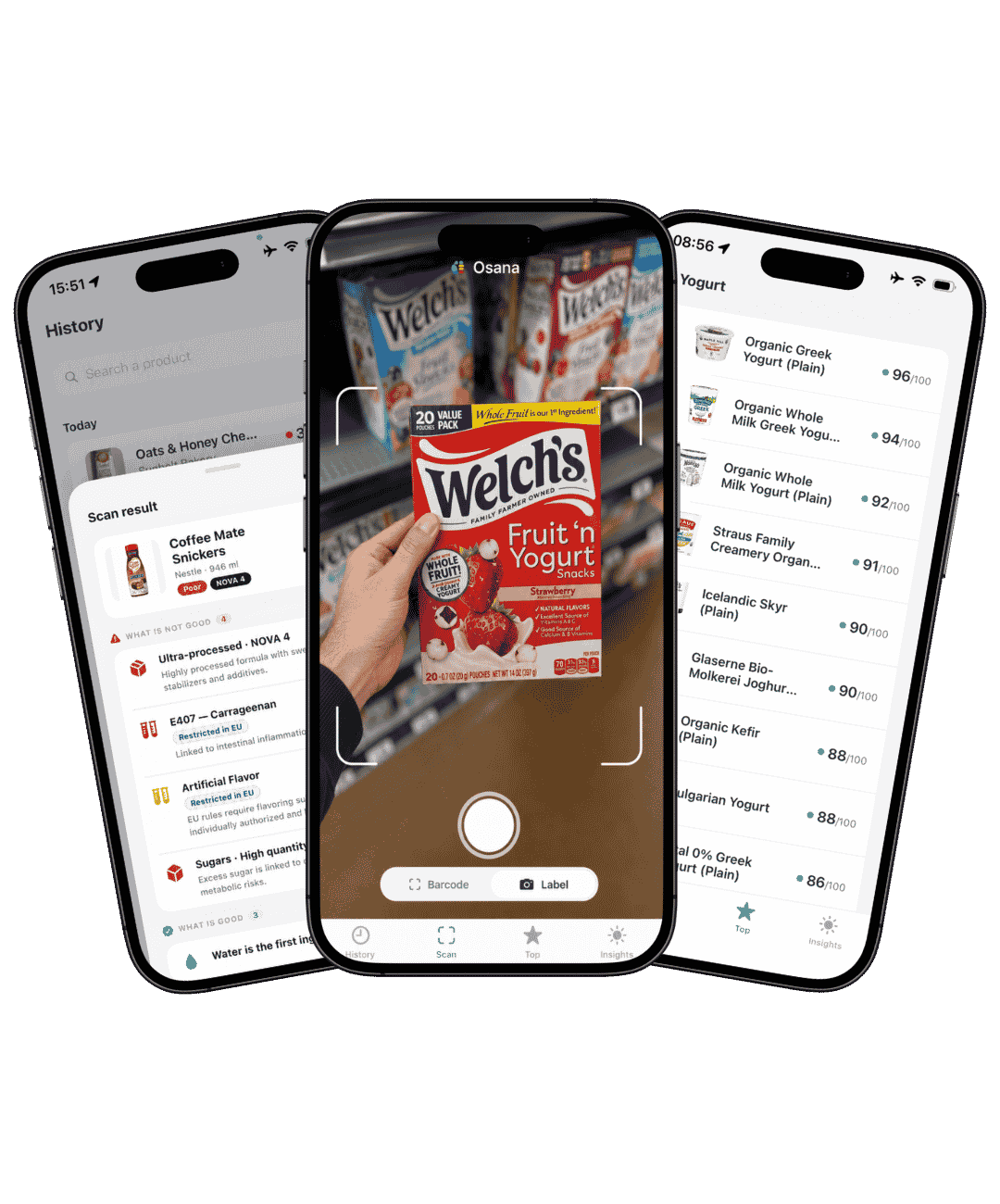 Osana Scan food scanner app